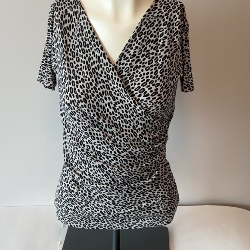 MaxMara Animal Print Ruched Top